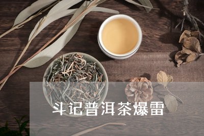 斗记普洱茶爆雷/2023101697358