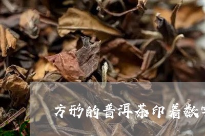 方形的普洱茶印着数字/2023062058392