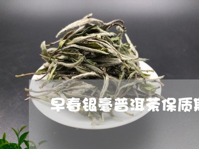 早春银毫普洱茶保质期/2023092843937