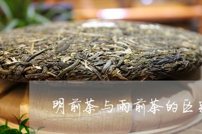 明前茶与雨前茶的区别/2023071593825