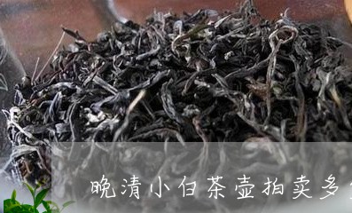 晚清小白茶壶拍卖多少钱/2023102694937