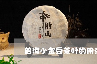 普洱小金豆茶叶的用法/2023092510713