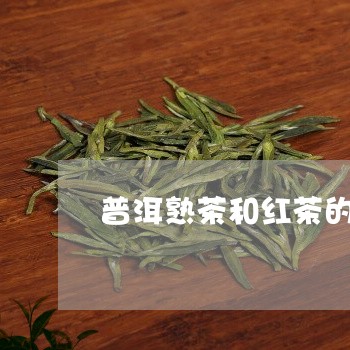 普洱熟茶和红茶的区别在哪里/2023052939584