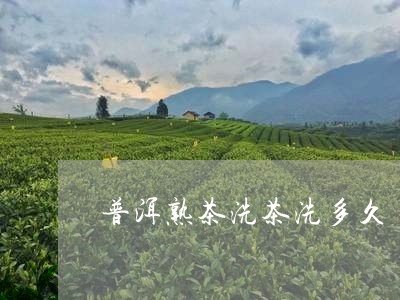 普洱熟茶洗茶洗多久/2023042751596