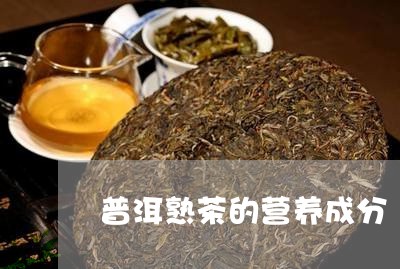 普洱熟茶的营养成分/2023042745237