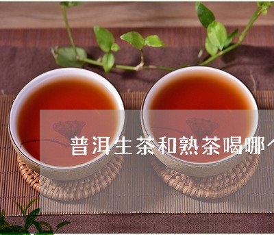 普洱生茶和熟茶喝哪个好/2023050640691