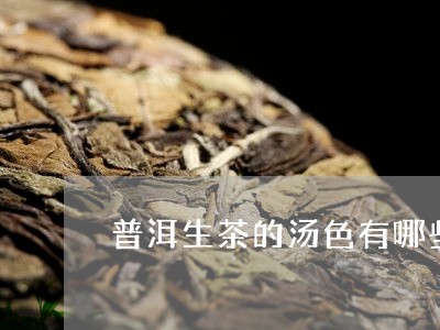 普洱生茶的汤色有哪些/2023092415037