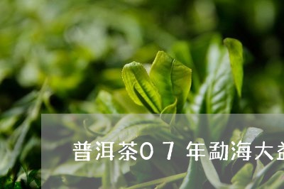 普洱茶07年勐海大益/2023062073907