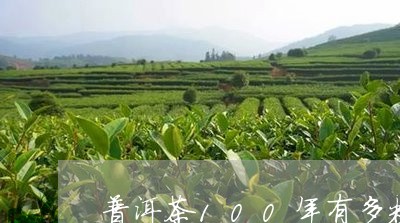 普洱茶100年有多粗/2023072127382