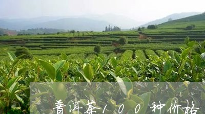 普洱茶100种价格/2023120501895