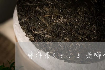 普洱茶6515是哪个茶厂的/2023052736351