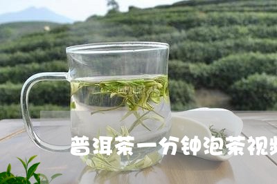 普洱茶一分钟泡茶视频教程/2023112552916