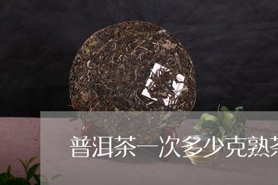 普洱茶一次多少克熟茶/2023092562946