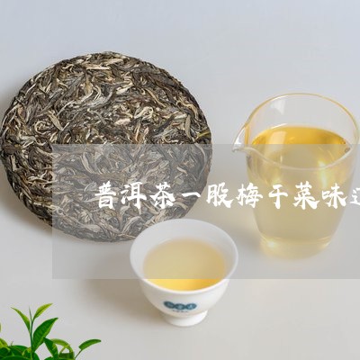 普洱茶一股梅干菜味道/2023062852528