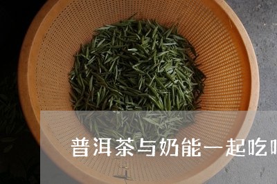 普洱茶与奶能一起吃吗/2023092528693