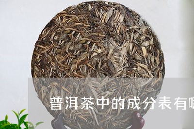 普洱茶中的成分表有哪些/2023082982813