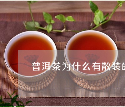 普洱茶为什么有散装的/2023092970592