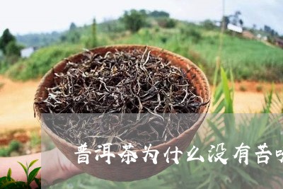 普洱茶为什么没有苦味/2023073119492