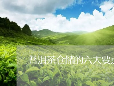 普洱茶仓储的六大要点/2023092657283