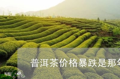 普洱茶价格暴跌是那年/2023100862815