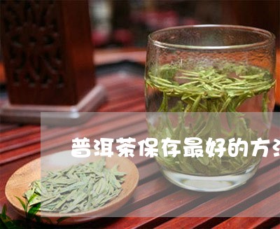 普洱茶保存最好的方法/2023100825050