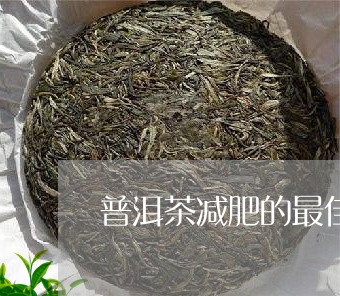 普洱茶减肥的最佳时间/2023100839380