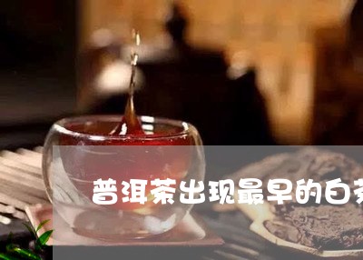 普洱茶出现最早的白茶/2023080336269