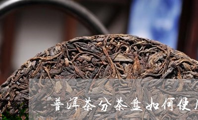 普洱茶分茶盘如何使用/2023080100270