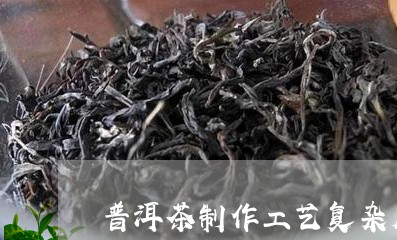 普洱茶制作工艺复杂度/2023101765817