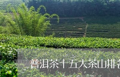 普洱茶十五大茶山排名/2023062180606