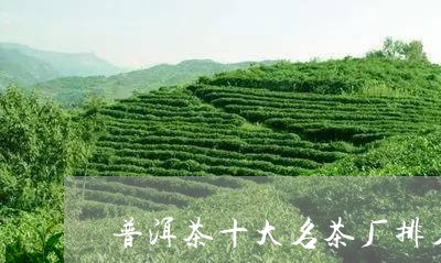 普洱茶十大名茶厂排名第一/2023121692894