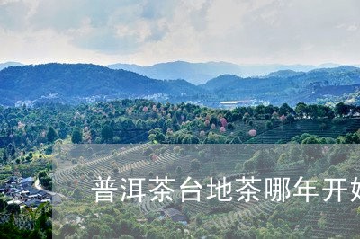 普洱茶台地茶哪年开始/2023080379537