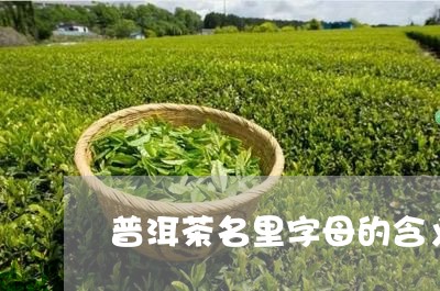 普洱茶名里字母的含义/2023120686472