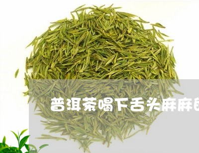 普洱茶喝下舌头麻麻的/2023092844917