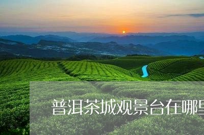 普洱茶城观景台在哪里/2023100663837