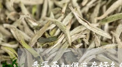 普洱茶如何冻存好久的茶/2023112720493