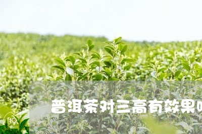 普洱茶对三高有效果吗/2023061503615