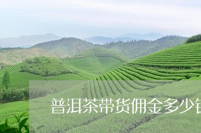 普洱茶带货佣金多少钱/2023121628271