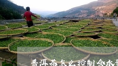 普洱茶怎么控制含水量/2023062447159