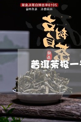 普洱茶投一号/2023090615137