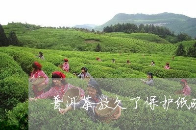 普洱茶放久了保护纸破损/2023102484917