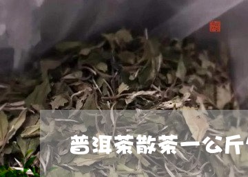 普洱茶散茶一公斤包装/2023100550583