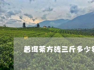 普洱茶方砖三斤多少钱/2023112585846