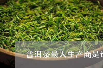 普洱茶最大生产商是谁/2023062835040