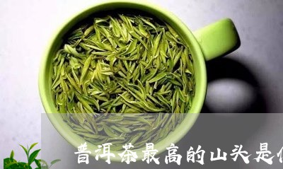 普洱茶最高的山头是什么茶/2023082772614