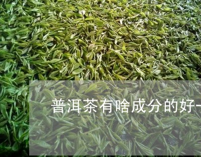 普洱茶有啥成分的好一点/2023082464150