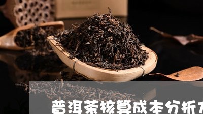 普洱茶核算成本分析方法/2023102561615