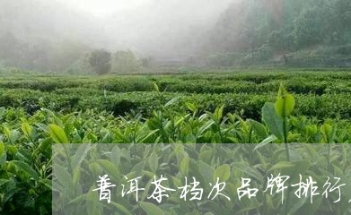 普洱茶档次品牌排行表图片/2023083081595