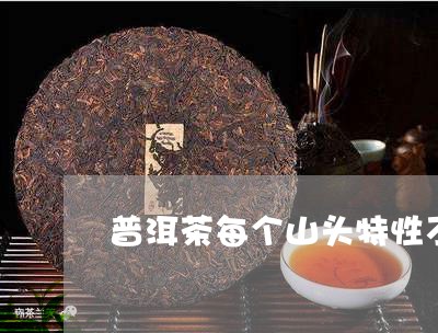 普洱茶每个山头特性不同吗/2023110277059