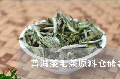 普洱茶毛茶原料仓储要求/2023102461972